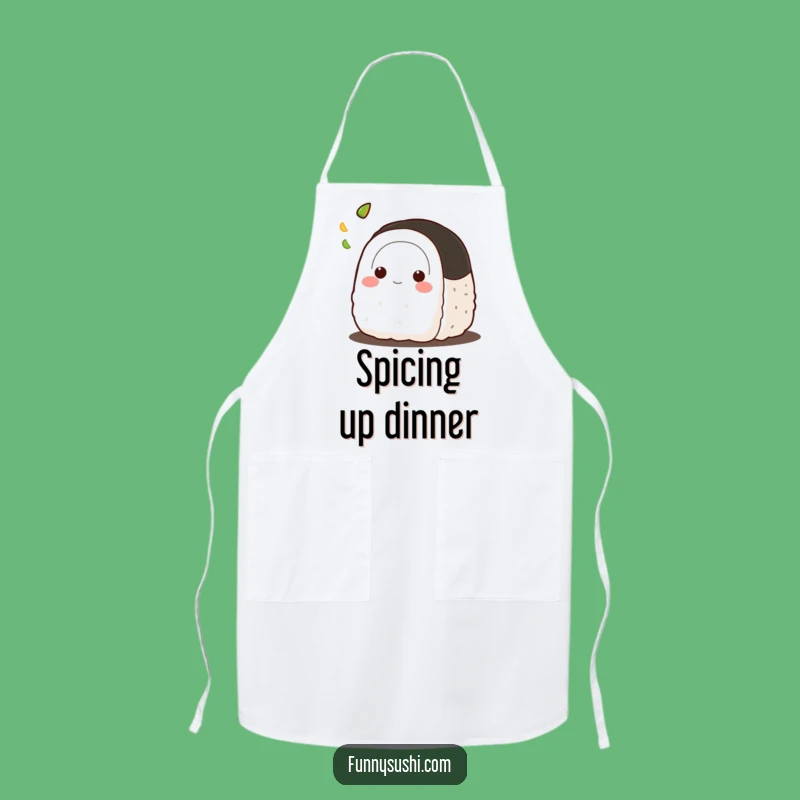 Funny Onigiri Wasabi Toss Apron: Hilarious Kitchen Gear for Aspiring Chefs