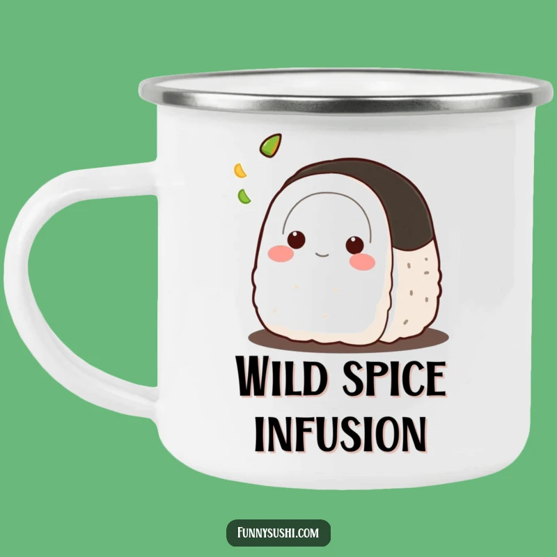 Funny Onigiri Wasabi Toss Camping Mug: Adventure Fuel With Hilarious Style