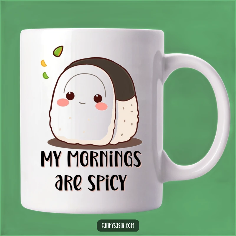 Funny Onigiri Wasabi Toss Mug: A Hilarious Breakfast Gift for Food Lovers