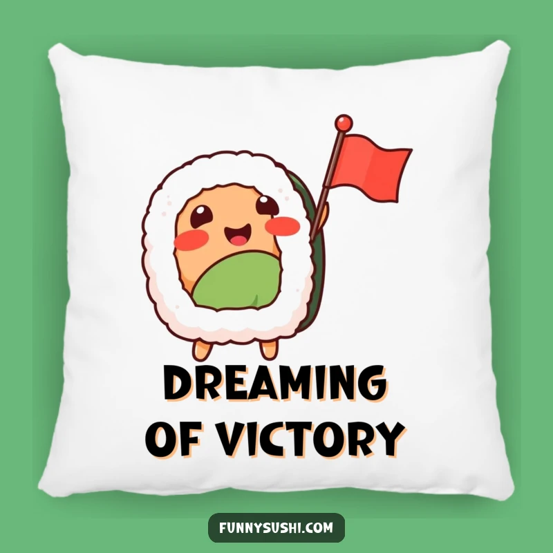 Cuddly Funny Sushi Nigiri Flag Wave Pillow: Comfort and Celebration