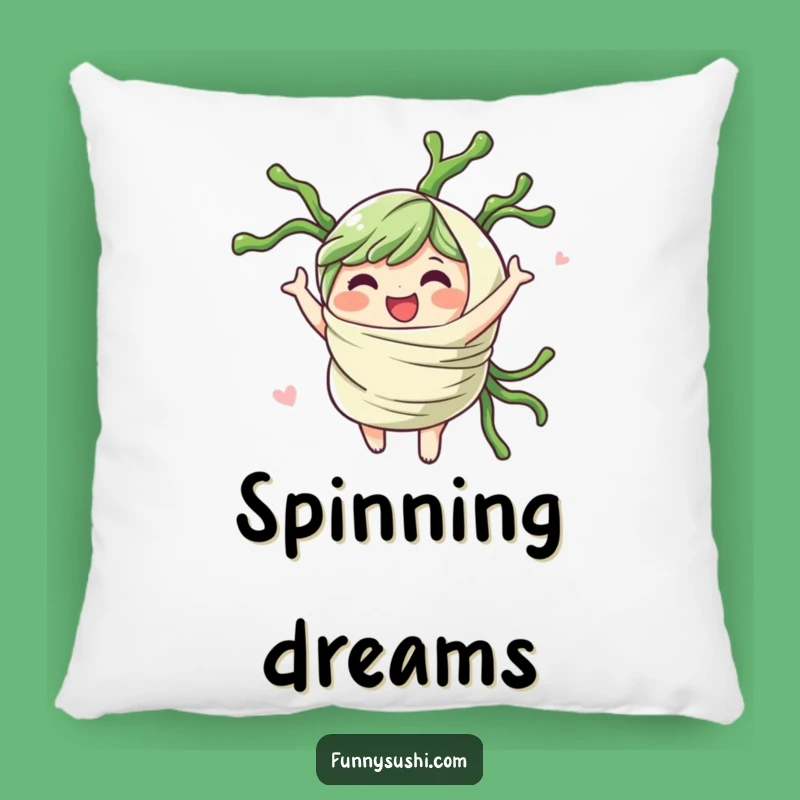 Funny Seaweed Wrap Pillow: Snuggle Up with Gleeful Spin