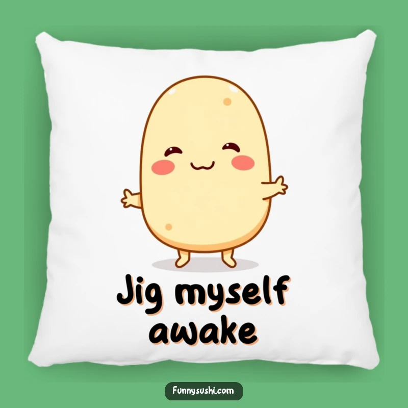 Funny Tamagoyaki Pillow: Cozy Jiving Sushi Character Accent Pillow