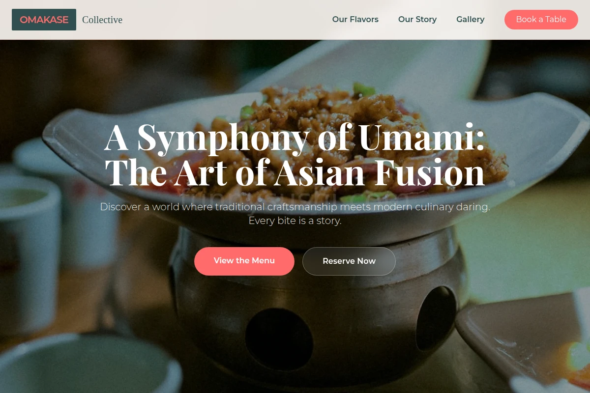 Menu Asian Fusion Food