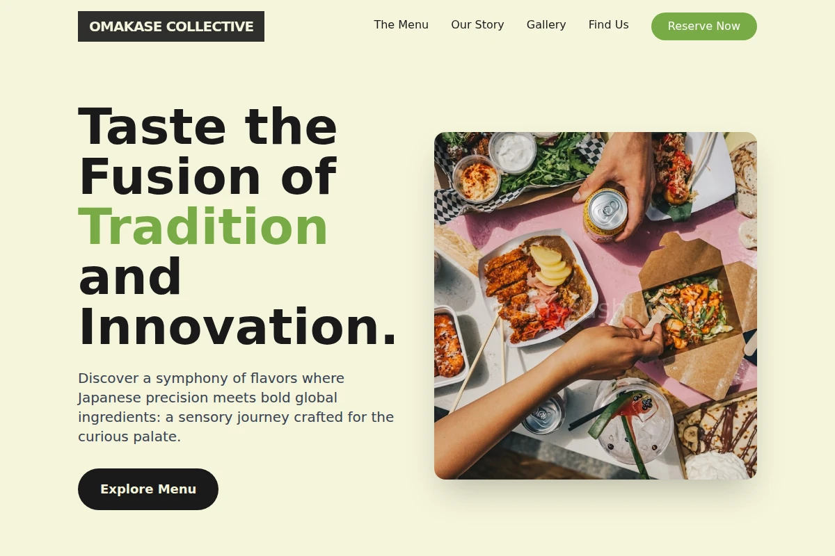 Artisan Asian Fusion Food