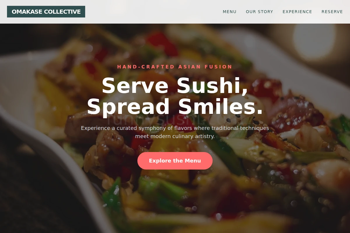 Menu Asian Fusion Food