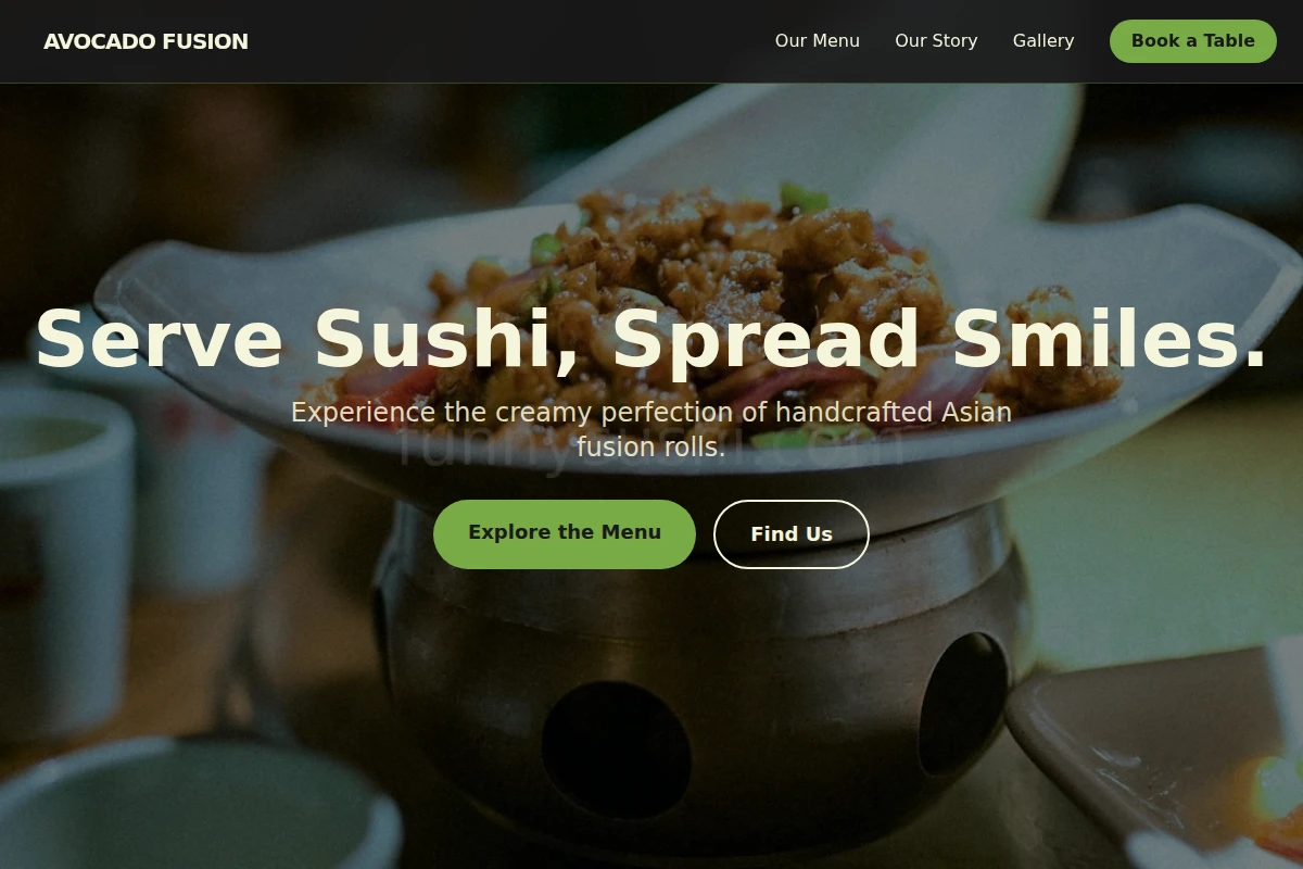 Avocado Asian Fusion Food