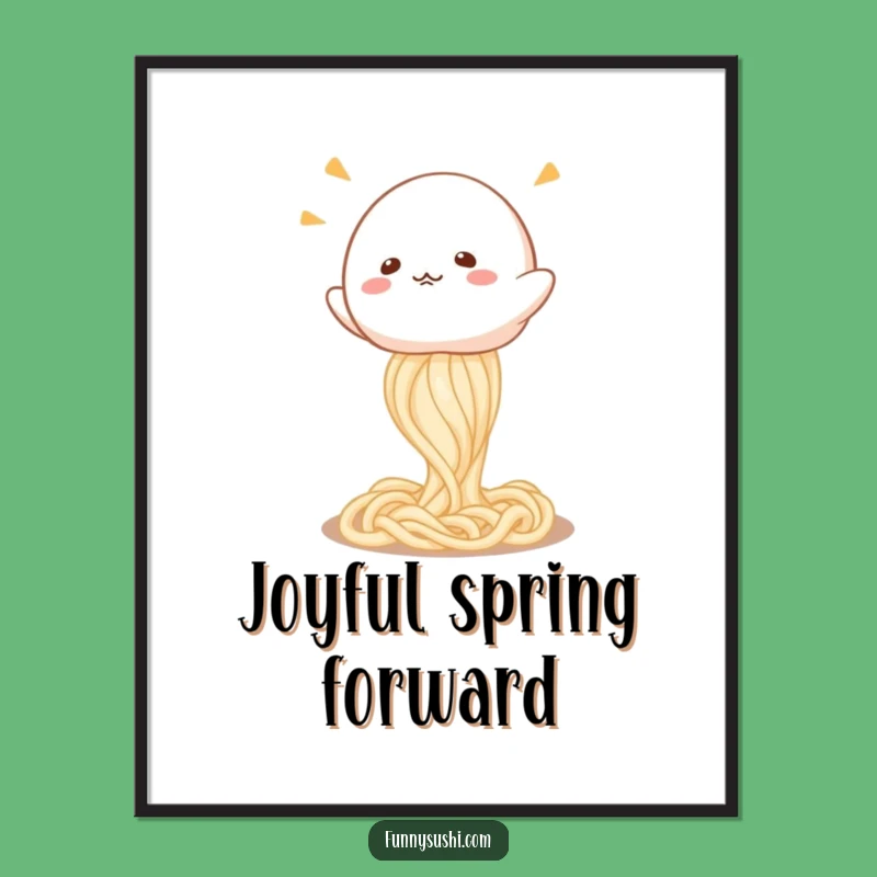 Funny Mochi Udon Bounce Digital Print: Instant Whimsy for Your Space