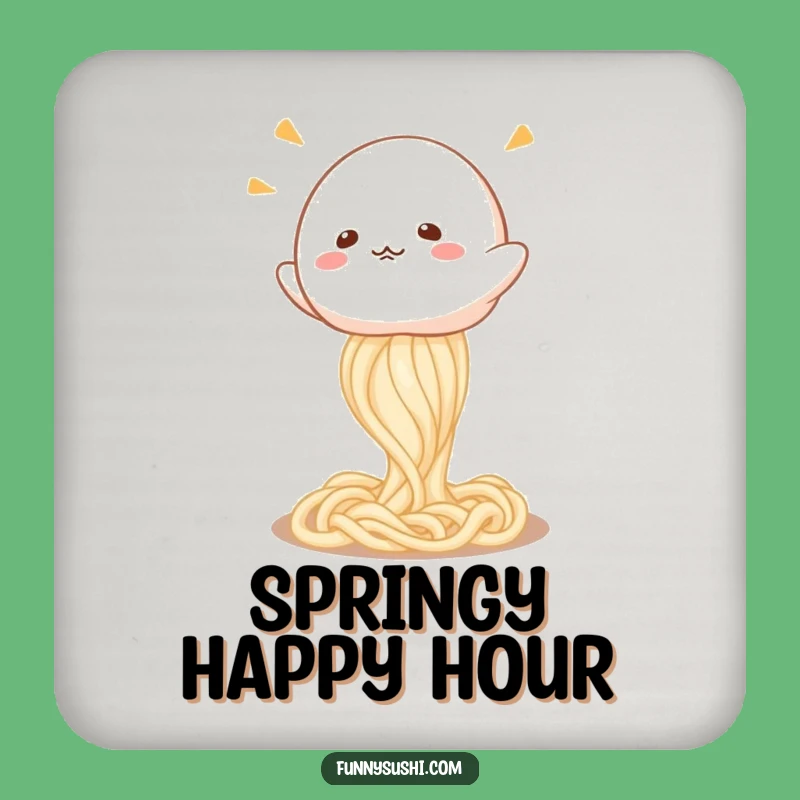 Funny Mochi Udon Bounce Coaster: Protect Surfaces with Cute Cheer