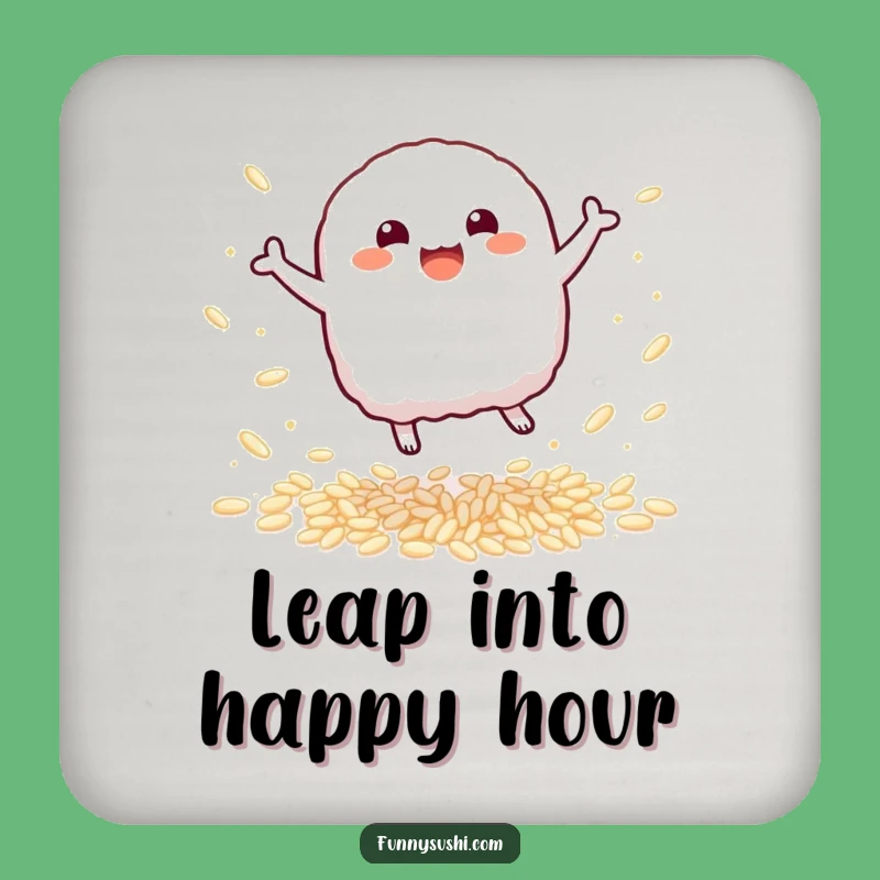 Funny Nigiri Drink Coaster: Protect Surfaces with Bouncing Sushi Charm
