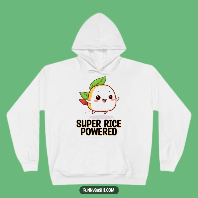 Cozy Funny Onigiri Hoodie, Warm & Hilarious Rice Ball Superhero Gift