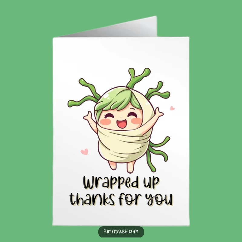 Free Printable Thank You Card: Spinning Seaweed Wrap Downloadable