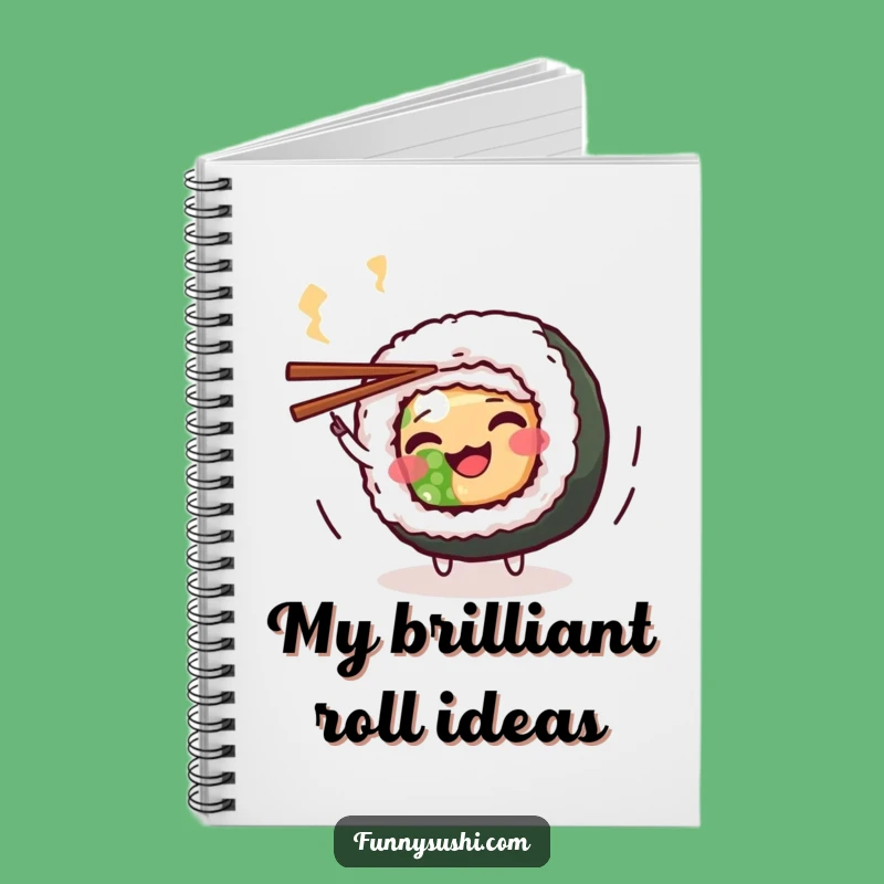 Funny Maki Roll Notebook: Journaling with Playful Sushi Character Fun