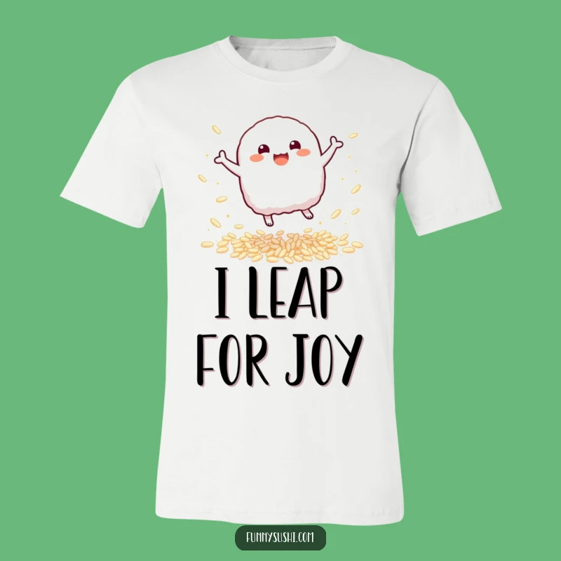 Funny Nigiri T-Shirt: Bouncing Sushi Character Joyful Tee