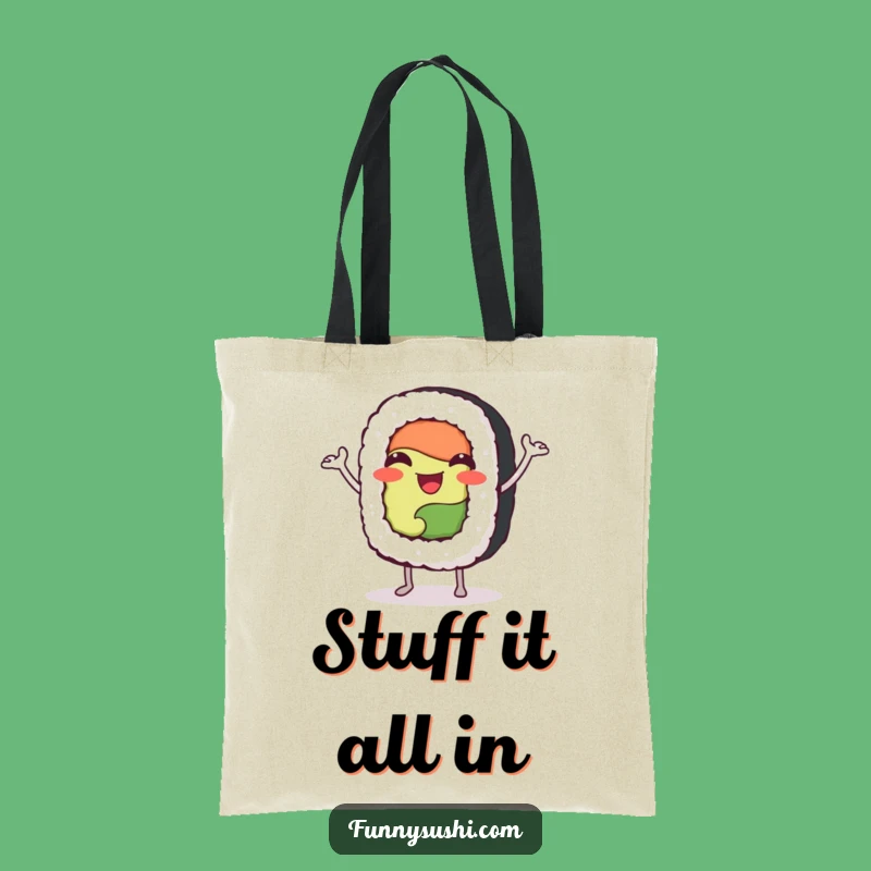 Funny Sushi Roll Tote Bag: Carry Your Grooves and Goodies